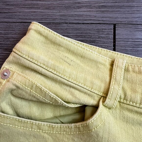 Vtg St. John Sport Chartreuse Trousers Straight Leg Mid Rise Jeans Size 0 - Picture 5 of 7